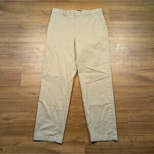 Reigning Champ Marina Chino Pants Men 34x32 Straight Beige Twill Business Casual